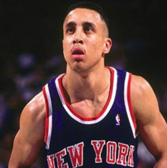 John Starks (Mitchell/Ness)-(Knicks)- (Jersey)-(Blue)-(New)-(Size:XL)-$90 - Picture 13 of 15